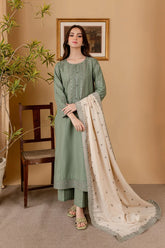 Sobia Nazir - Winter 3PC Dhanak Embroidered Suit - BN3362