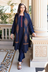 Asling - Winter 3PC Dhanak Embroidered Suit - BN3353
