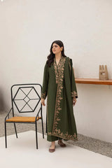 Agha Noor - Winter 3PC Dhanak Embroidered Suit - BN3340