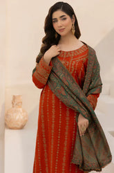 Mohagni - Winter 3PC Dhanak Embroidered Suit - BN3364