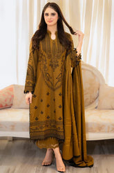 Libass - Winter 3PC Dhanak Embroidered Suit - BN3312