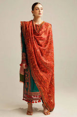 Hussain Rehan - Winter 3PC Dhanak Embroidered Suit - BN3311