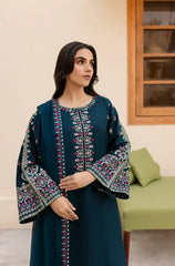 Sapphire - Winter 3PC Dhanak Embroidered Suit - BN33113
