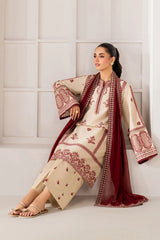 Summer-3PC Lawn Embroidered Suit - kp1201