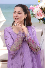 Qalamkar - 3PC Lawn Chikenkari Embroidered Shirt - KP1079