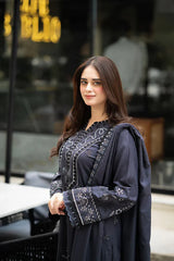 Libass - Winter 3PC Dhanak Embroidered Suit - BN3382