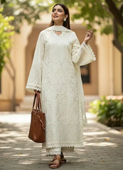 SHANZY - Summer 3PC Lawn Chikankri Embroidered Suit - KP1127