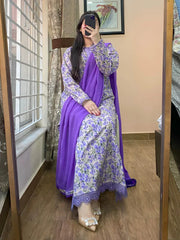 Khaadi - Summer 3PC Lawn Digital Print Dress - KP1149