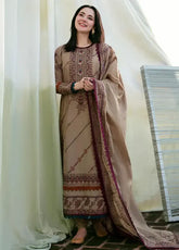 Florent - Winter 3PC Dhanak Embroidered Suit - BN3346