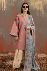 Summer-3PC Lawn Embroidered Suit - kp1192
