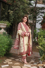 Asim Jofa - Winter 3PC Dhanak Embroidered Suit - BN3383