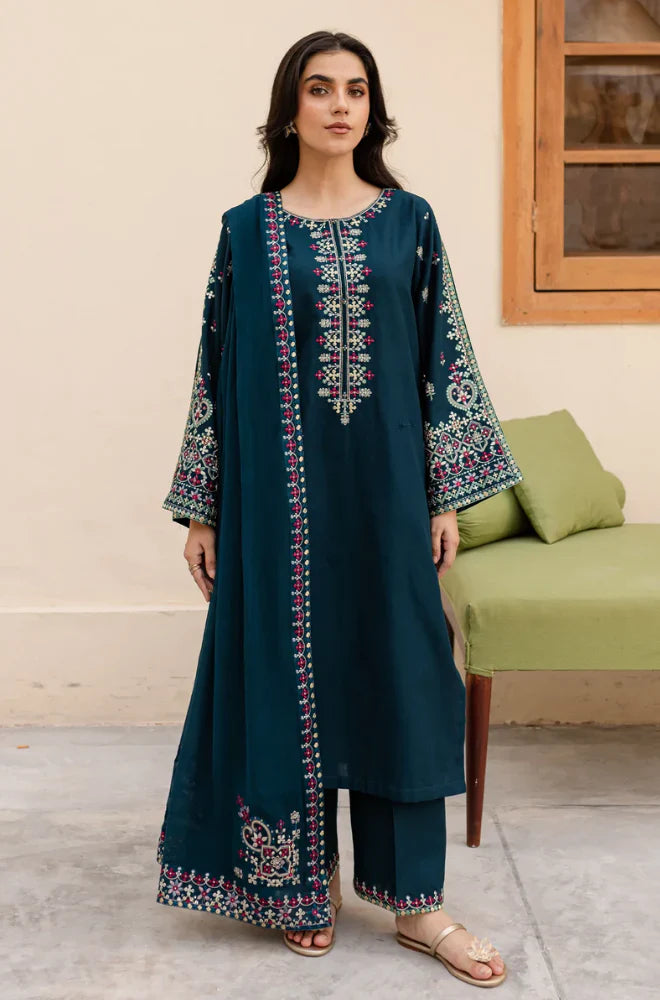 KP111 - Sapphire 3PC Lawn Embroidered Suit