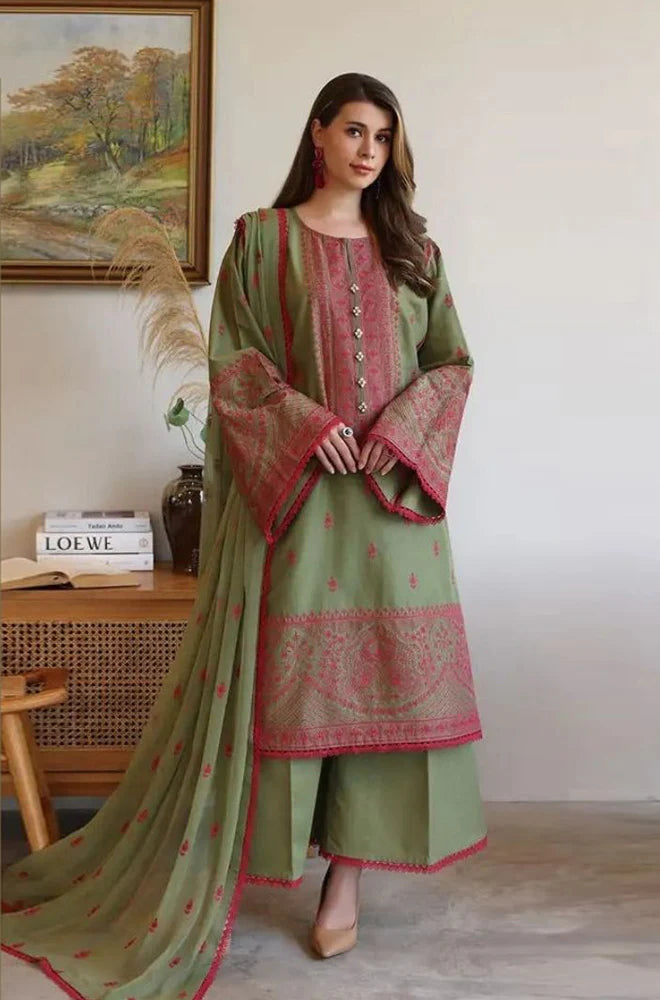 KP1002 - Bareeze 3 Piece Embroidered Lawn Suit
