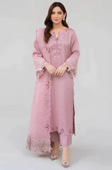 KP742-SUMMER Lawn Unstitched 3 Piece Embroidered Dress with Embroidered Organza Duppatta