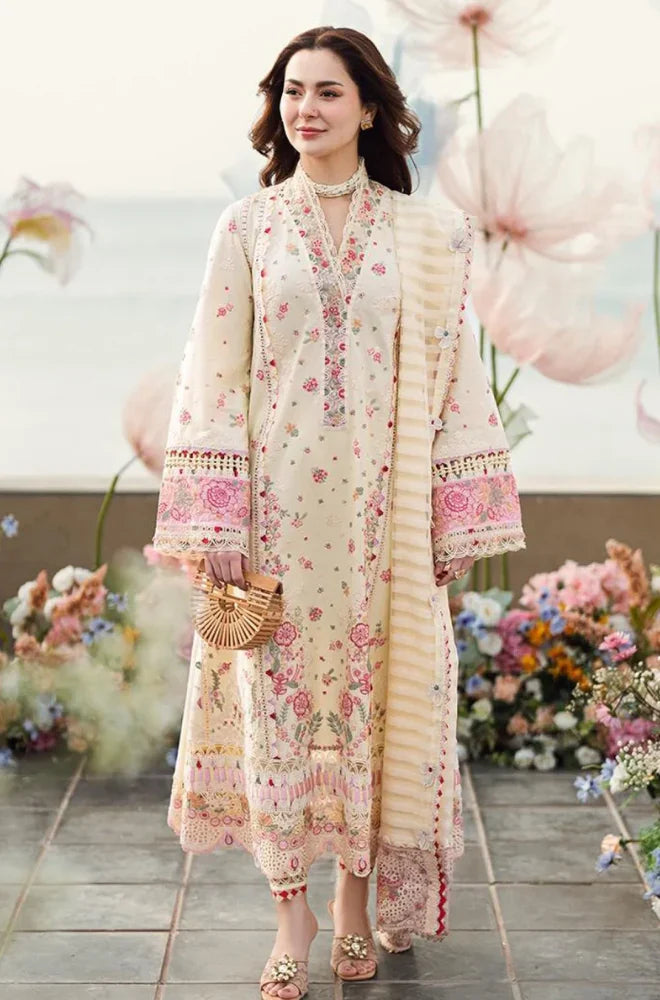 Qalamkar - Summer 3PC Lawn Embroidered Suit - KP1101