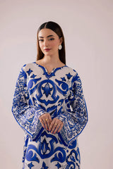 2 piece Silk printed coord kaftan - kp1130