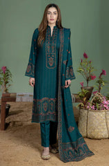 Mohagni - Winter 3PC Dhanak Embroidered Suit - BN3316