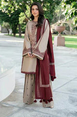 Baroque - Winter 3PC Dhanak Embroidered Suit - BN3324