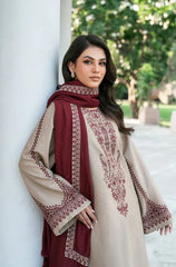 Baroque - Winter 3PC Dhanak Embroidered Suit - BN3324
