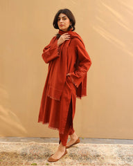 BN565-WINTER 3PC Dhannak Embroidered Suit with Dhanak Embroidered Shawll