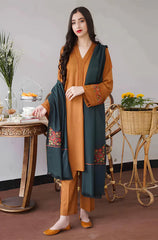 Asling - Winter 3PC Dhanak Embroidered Suit - BN3354