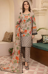 KP700-3PC Lawn Digital Printed Shirt With & Digital Printed Bamber Chiffon Dupatta