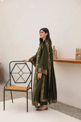 Agha Noor - Winter 3PC Dhanak Embroidered Suit - BN3340
