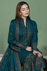 Mohagni - Winter 3PC Dhanak Embroidered Suit - BN3316