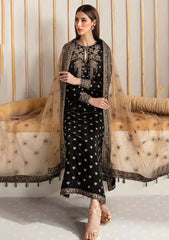Baroque Embroidered Velvet 3piece suit - BN2020