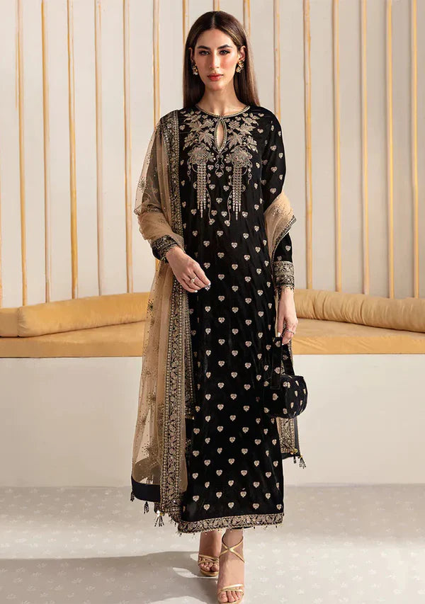 Baroque Embroidered Velvet 3piece suit - BN2020