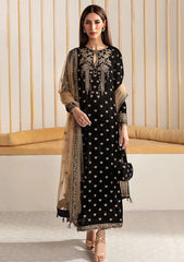 Baroque Embroidered Velvet 3piece suit - BN2020