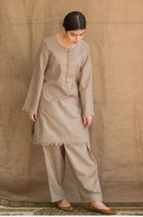 BN545-WINTER 3PC Khaddar suit with Embroidered Shawll