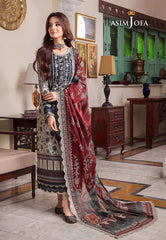 Asim Jofa - Summer 3PC Lawn Digital Print Dress - KP1143