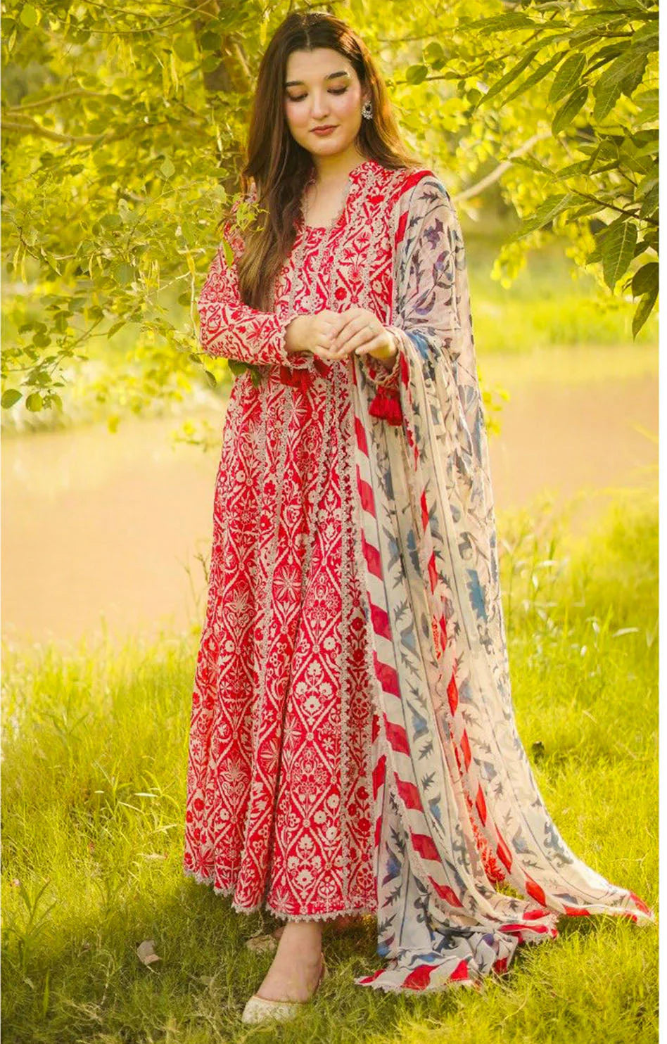 Aneelas - Summer 3PC Lawn Digital Print Dress - KP1159