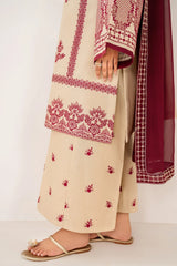 Summer-3PC Lawn Embroidered Suit - kp1201
