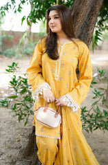 Aneelas - Summer 3PC Lawn Embroidered Suit- KP1204