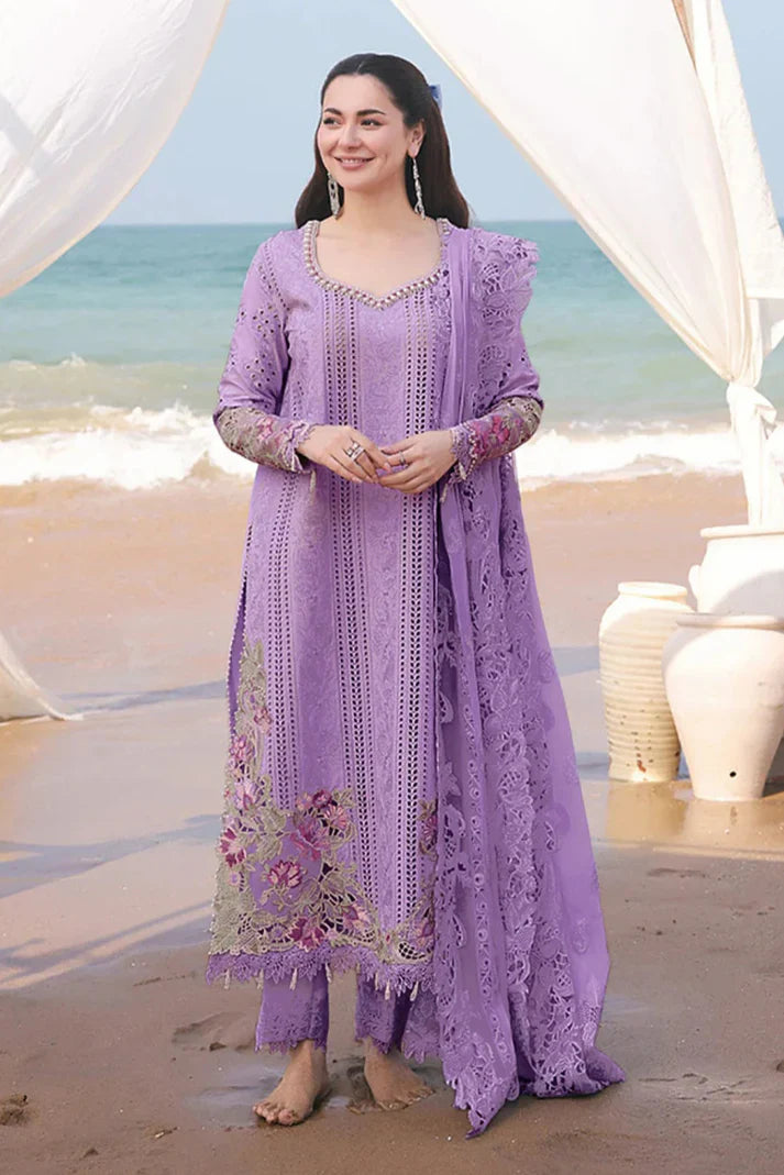 Qalamkar - 3PC Lawn Chikenkari Embroidered Shirt - KP1079