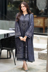 Libass - Winter 3PC Dhanak Embroidered Suit - BN3382
