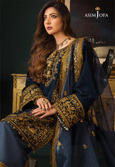 Asim Jofa - Embroidered Velvet 3piece suit -2028