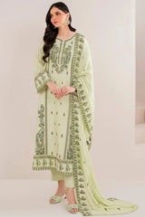 Florent - Winter 3PC Dhanak Embroidered Suit - BN3386