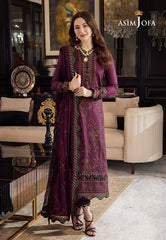 Asim Jofa - Summer 3PC Lawn Embroidered Suit - KP1104